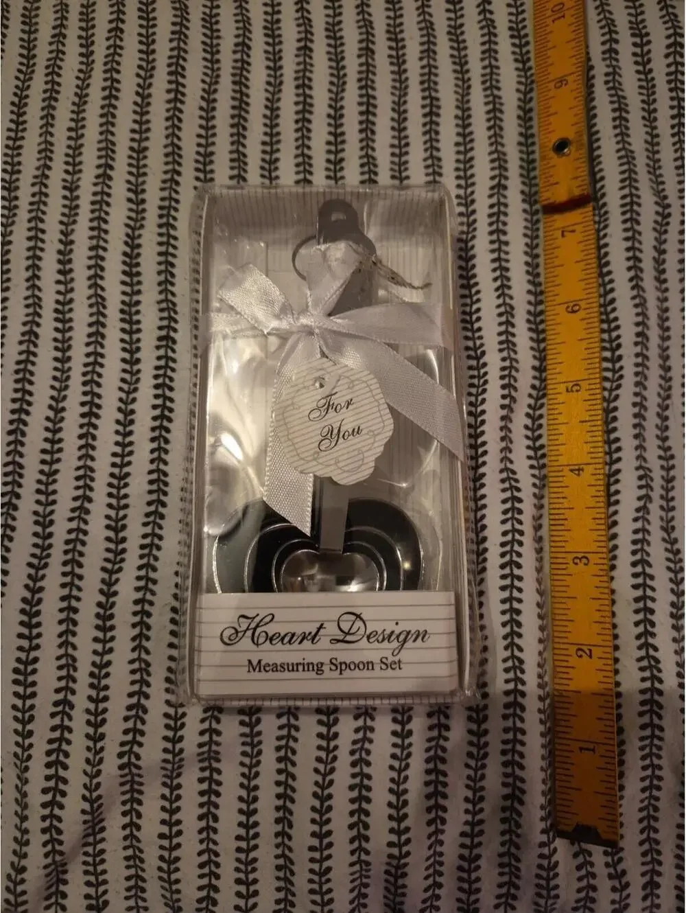 Heart Design Measuring Spoon Set Metal Brand New